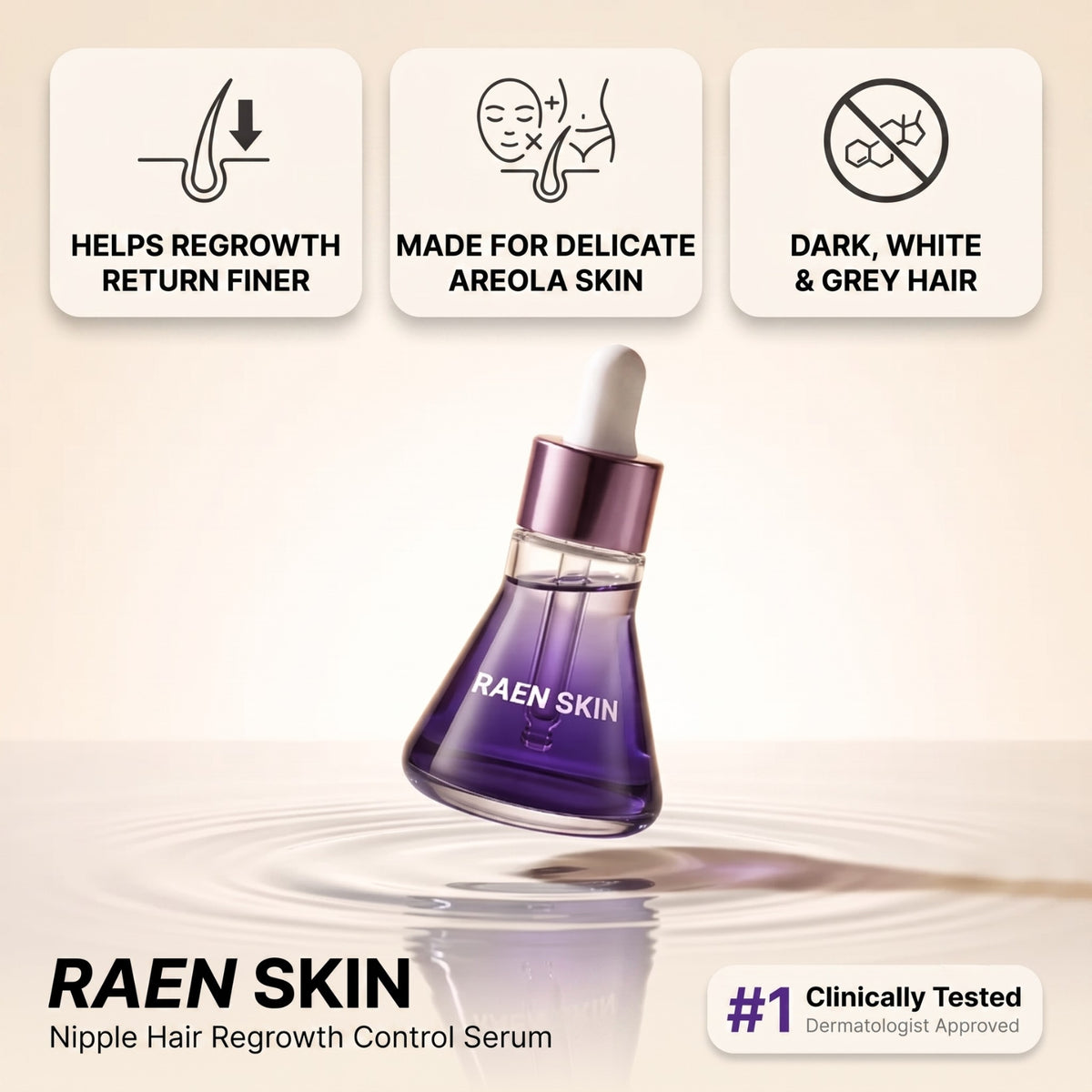 Raen Nipple Hair Regrowth Control Serum™